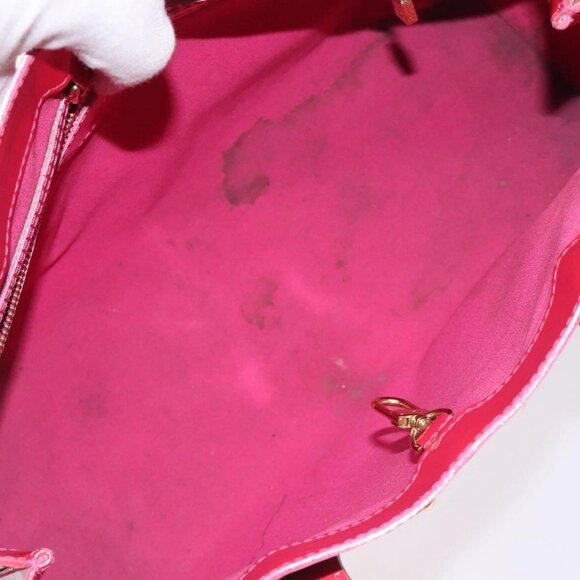 LOUIS VUITTON Monogram Vernis Wilshire PM Hand Bag Rose Pop M93643 Auth 129819 - Picture 10 of 16